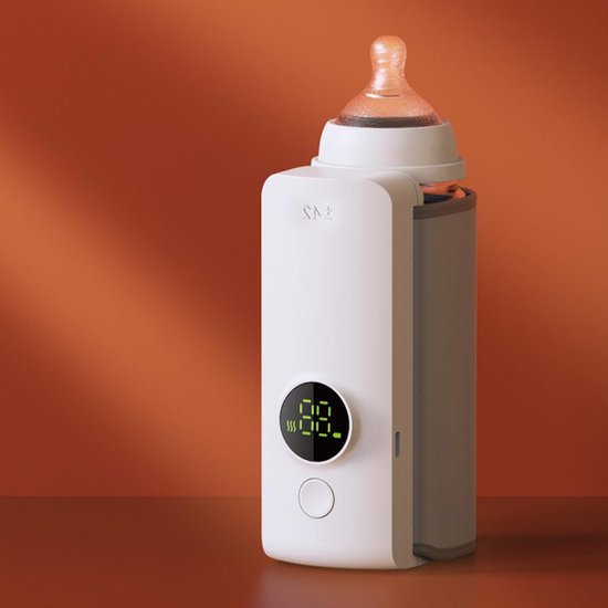 Draagbare Flessenwarmer voor Baby's met 6 Temperatuurinstellingen en Snelle Verhitting, Oplaadbare en Verstelbare Warmers voor Flessen met Borstvoeding — afbeelding 4