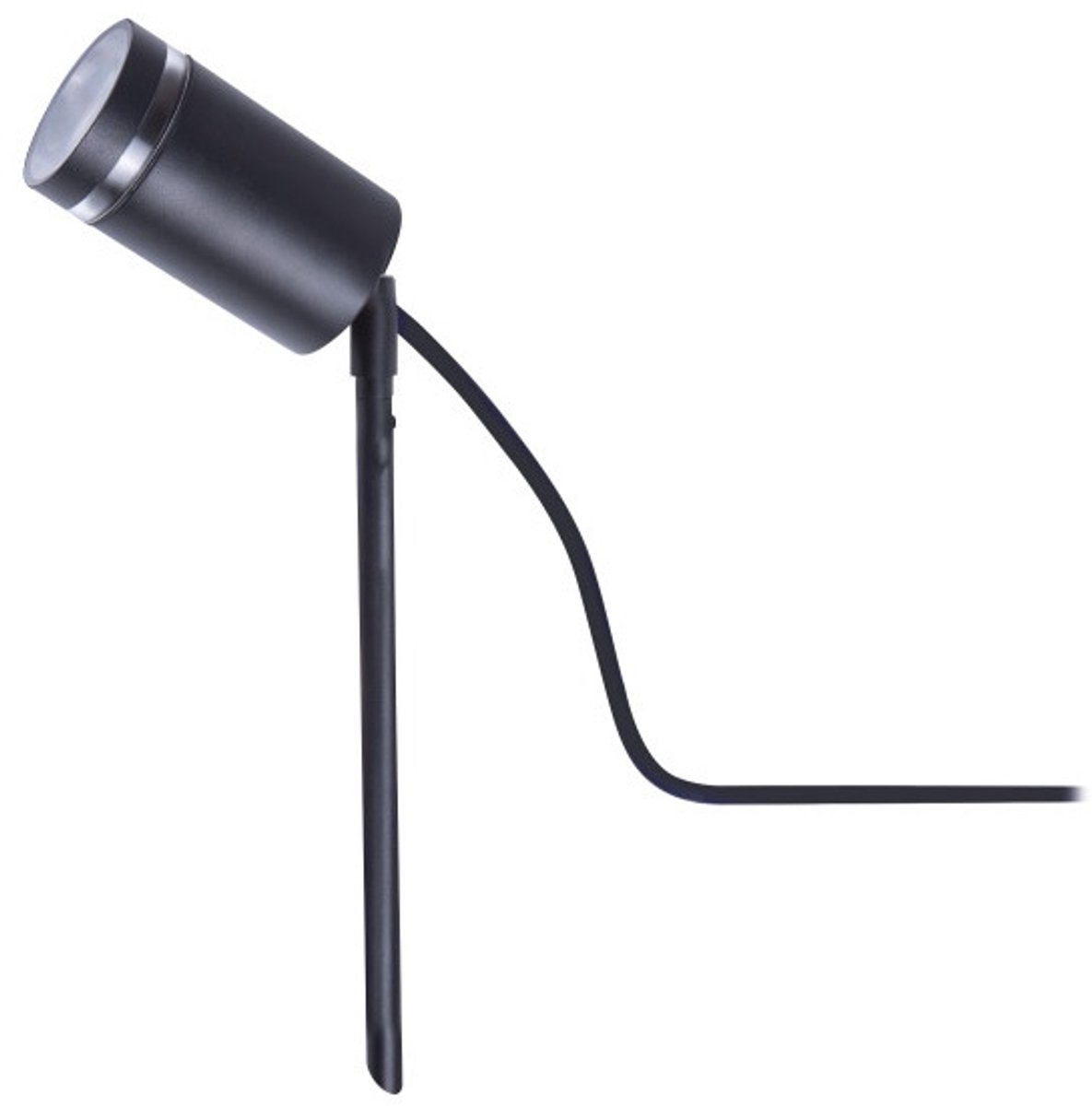 Integral prikspot zwart IP65 voor 1x GU10 LED lamp max. 5W (niet inbegrepen) Buitenlamp | GU10 | Max 1x 5W exclusief