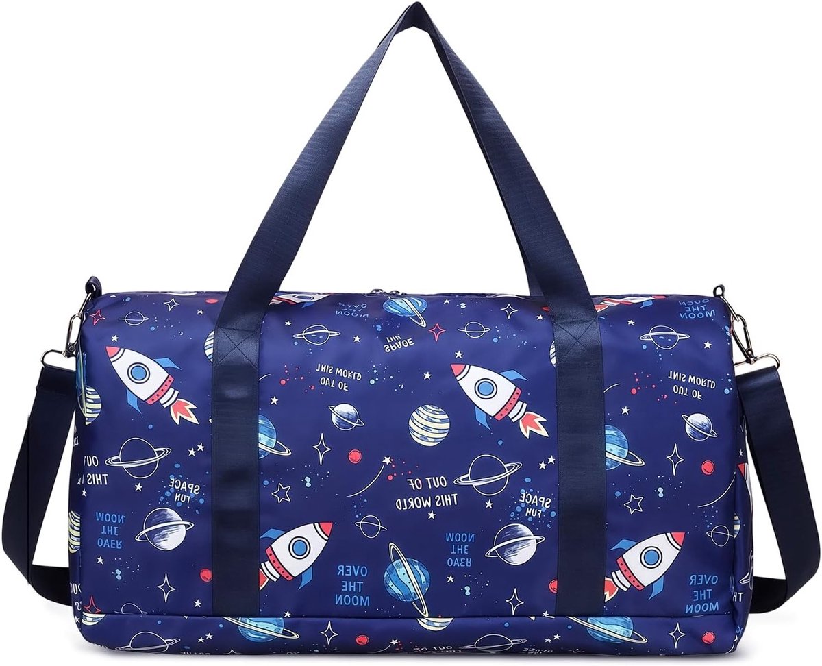 Sporttas voor Meisjes en Vrouwen, Kleine Zwemtas voor Kinderen met Schoencompartiment en Vochtcompartiment, Ideaal voor Fitness, Dans en Zwemmen, Blauw