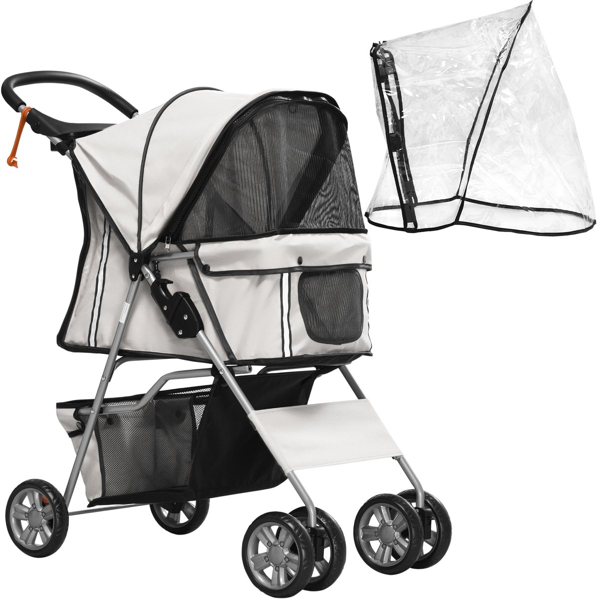 Bol.com PawHut Hundebuggy mit Regenverdeck D00-058V01 aanbieding