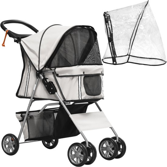 PawHut Hundebuggy mit Regenverdeck D00-058V01