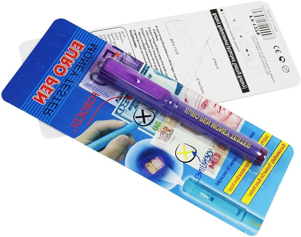 2-in-1 UV Licht Bankbiljet Detector en Nep Test Pen voor Wereldwijde Valuta Controle, 1/3 stuks