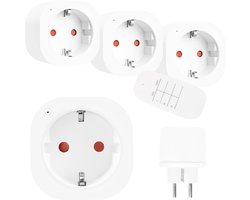 GreenBlue - Stopcontacten met afstandsbediening - 3 stuks - Programmeerbaar - Bereik tot 30 m - 220-240 V AC, 50/60 Hz, 16 A, 433 MHz, GB313 F