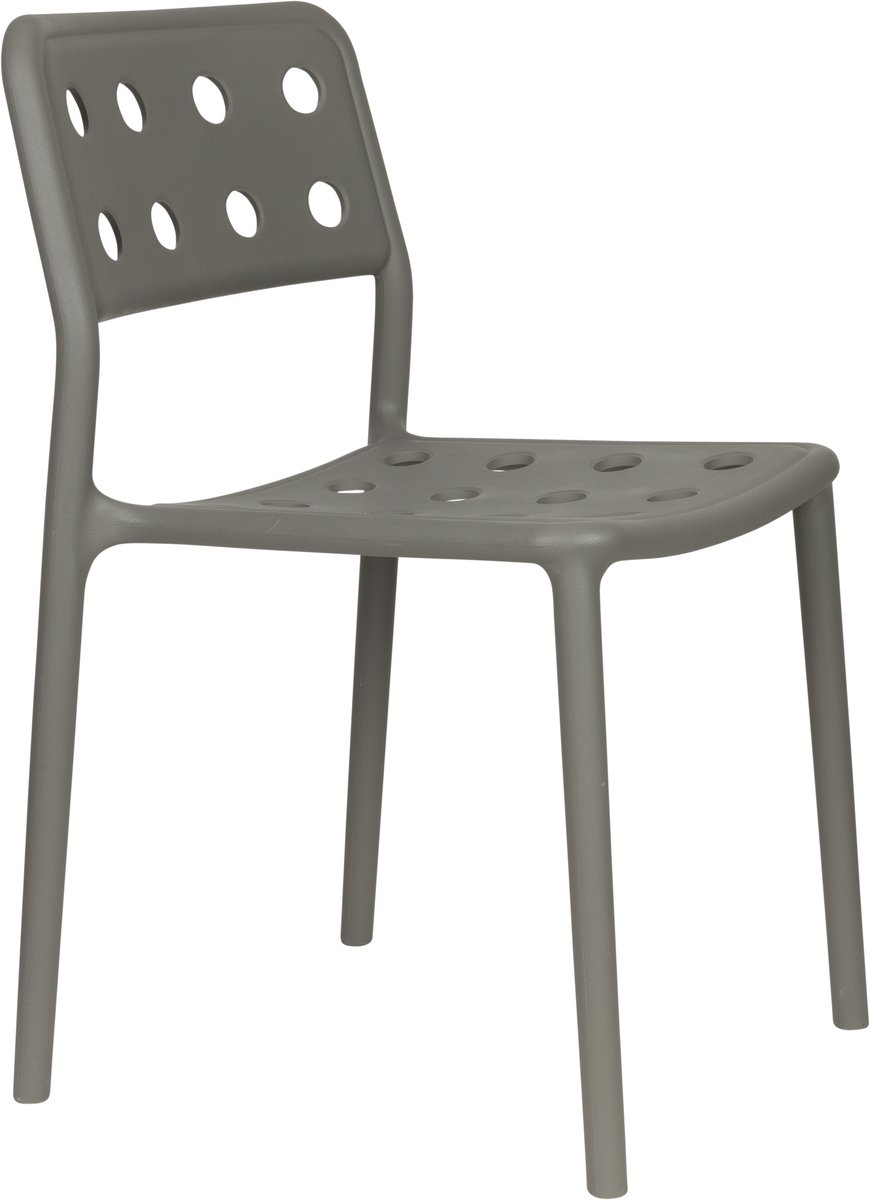 Novel Collection - Eetkamerstoel Serra - Grijs - 53x45.5x80 cm - Set van 4