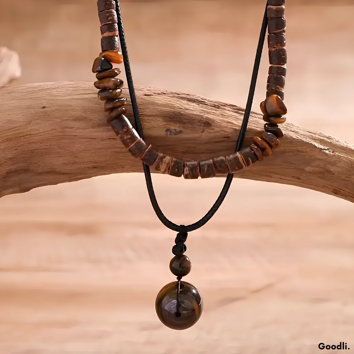 2-Delige Ketting Set – Handgemaakt – Bohemian Halsketting met Tijgeroog Kralen – Verstelbaar – Unisex Boho Sieraad – Perfect Cadeau voor Mannen & Vrouwen – Ideaal voor Festival, Strand, Vakantie & Dagelijks Gebruik — afbeelding 3