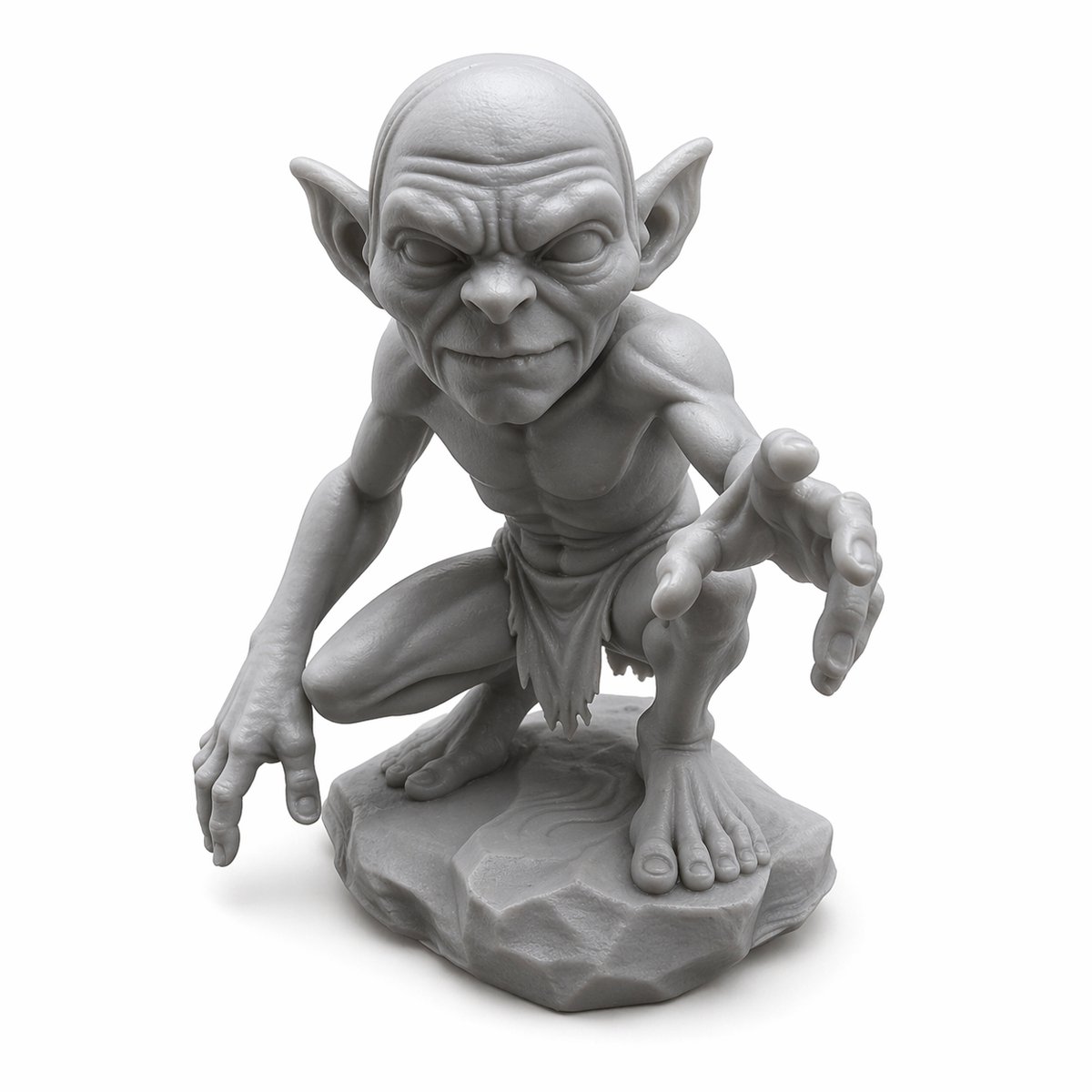 Gollum Beeldje 15 Cm Lord Of The Rings Verzamelobject - Fantasy Decoratie Voor Woonkamer - Film Merchandise Cadeau Voor Fans - Unieke Miniatuur Sculptuur - Grijs