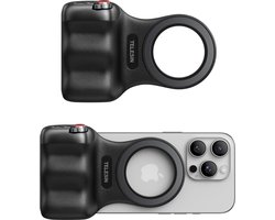 Telesin Fun Shot Magnetic Grip 2 Cameragreep - MagSafe telefoon grip - Zoom- en Sluiterknop - Inclusief bluetooth afstandsbediening - Universeel voor alle smartphones - Zwart