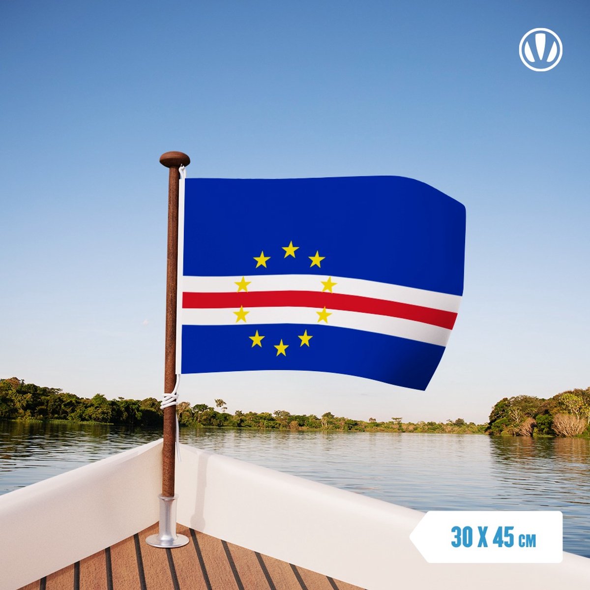 Vlag Kaapverdië 30x45cm