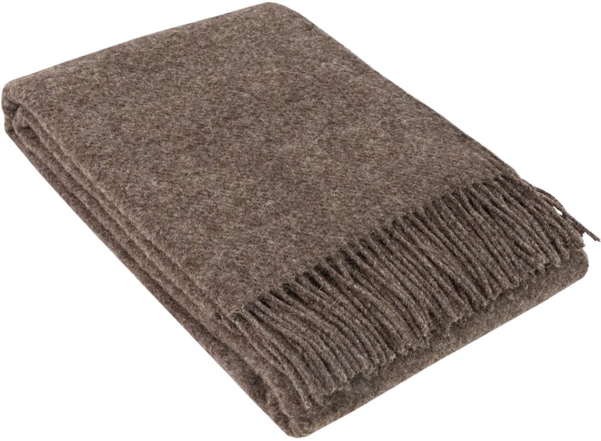 Wollen Plaid - UNI (Bruin) - 140x200cm - Schapenvacht.SHOP®