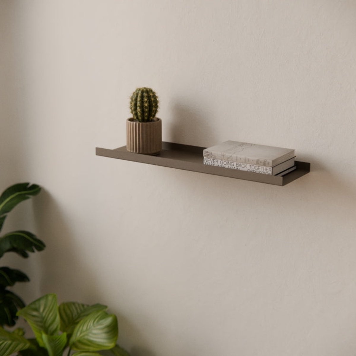 Metalen Wandplank Edge Beigegrijs 60 cm - Kunst van Staal