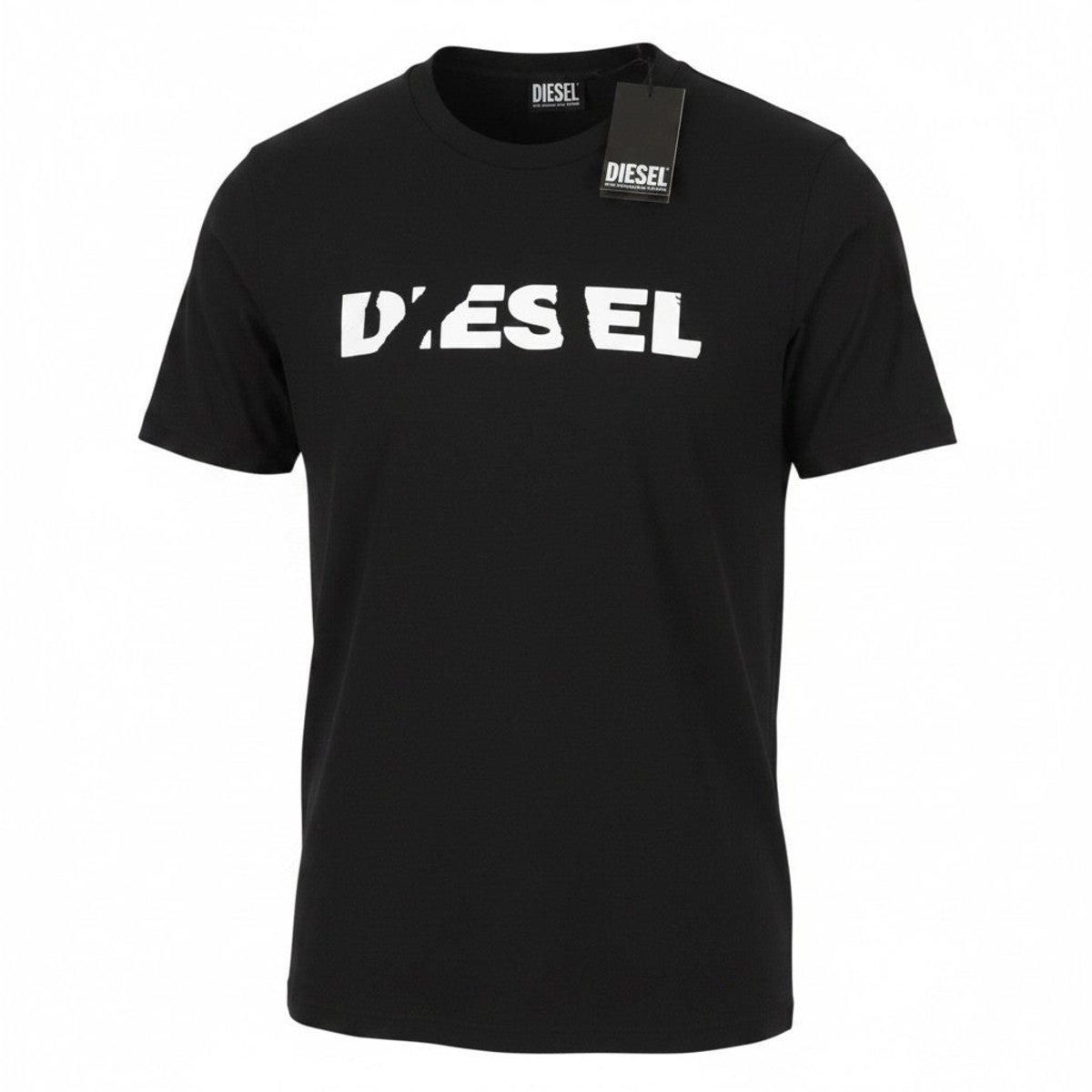 Diesel T-just 250232 Off Heren T-shirt zwart katoenen tricot korte mouw - L
