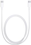Witte USB-C laadkabel, 1 meter lang, met aan beide zijden een USB-C connector.