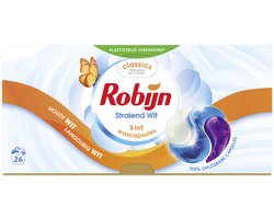 Robijn Wascapsules 3-in-1 Stralend Wit 26 stuks