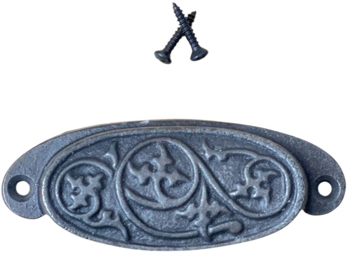 Vine Cup Pull Handle Antique Iron Large