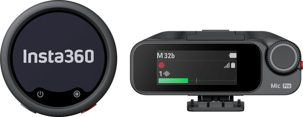 Insta360 - Mic Pro (1 TX + 1 RX) - Microfoon - Koppelen met Smartphone