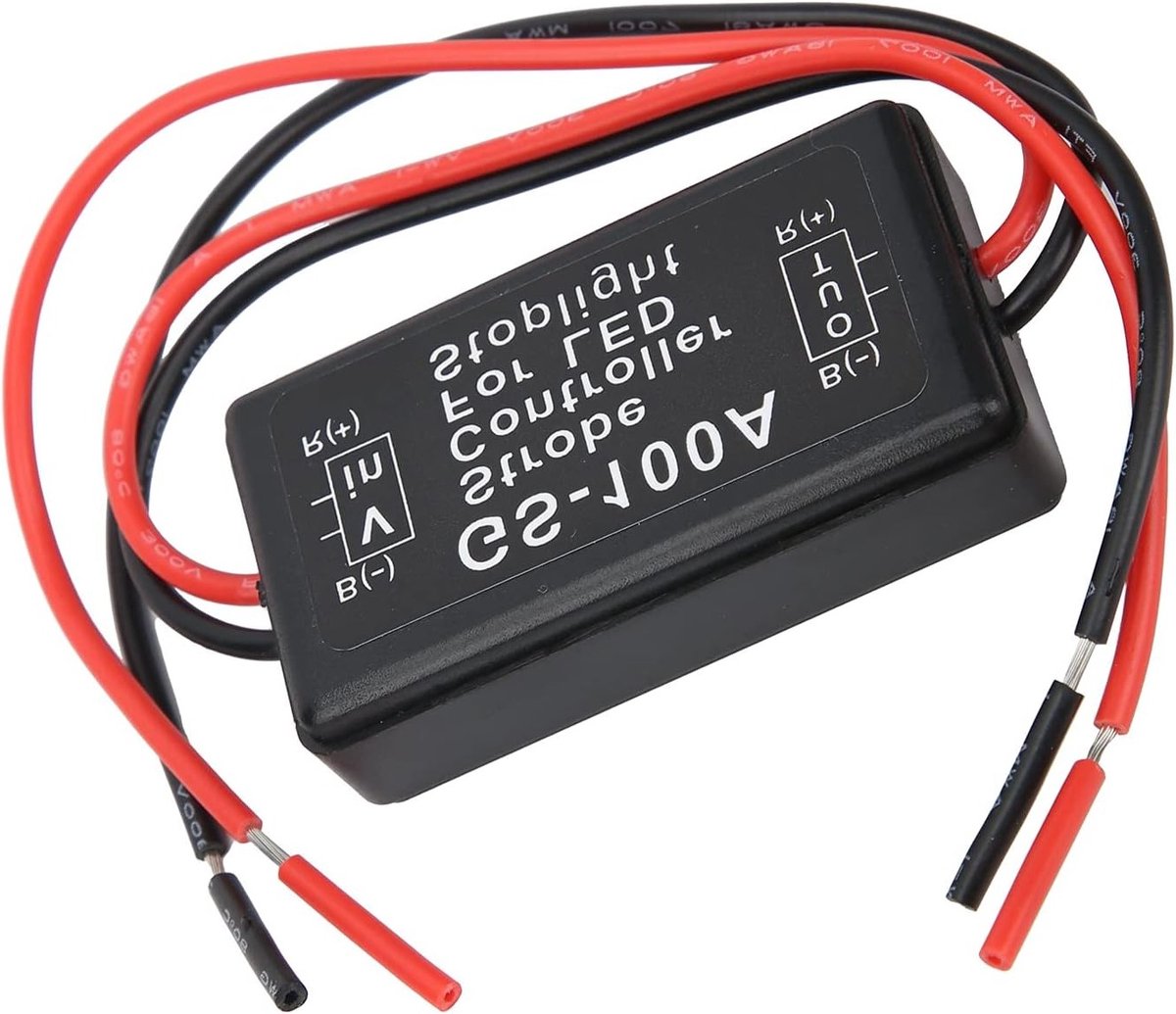 Strobe Controller voor Remlichten - Plastic LED Flash Control Module 12-24VDC met Instelbare Flitsfrequentie en Hoge Zichtbaarheid
