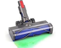 Vervangende anti-klitborstelkop - Vloerborstel voor stofzuiger - Compatibel met Dyson V8, Cyclone V10, V11 en V15 draadloze stofzuigers - Geschikt voor dunne tapijten en hardhouten vloeren - Zwart