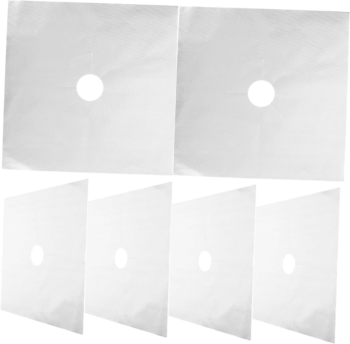 Gasfornuis Voeringen Kookplaat Beschermers Schoon Houden Herbruikbaar Hittebestendig 27x27 cm Zilver