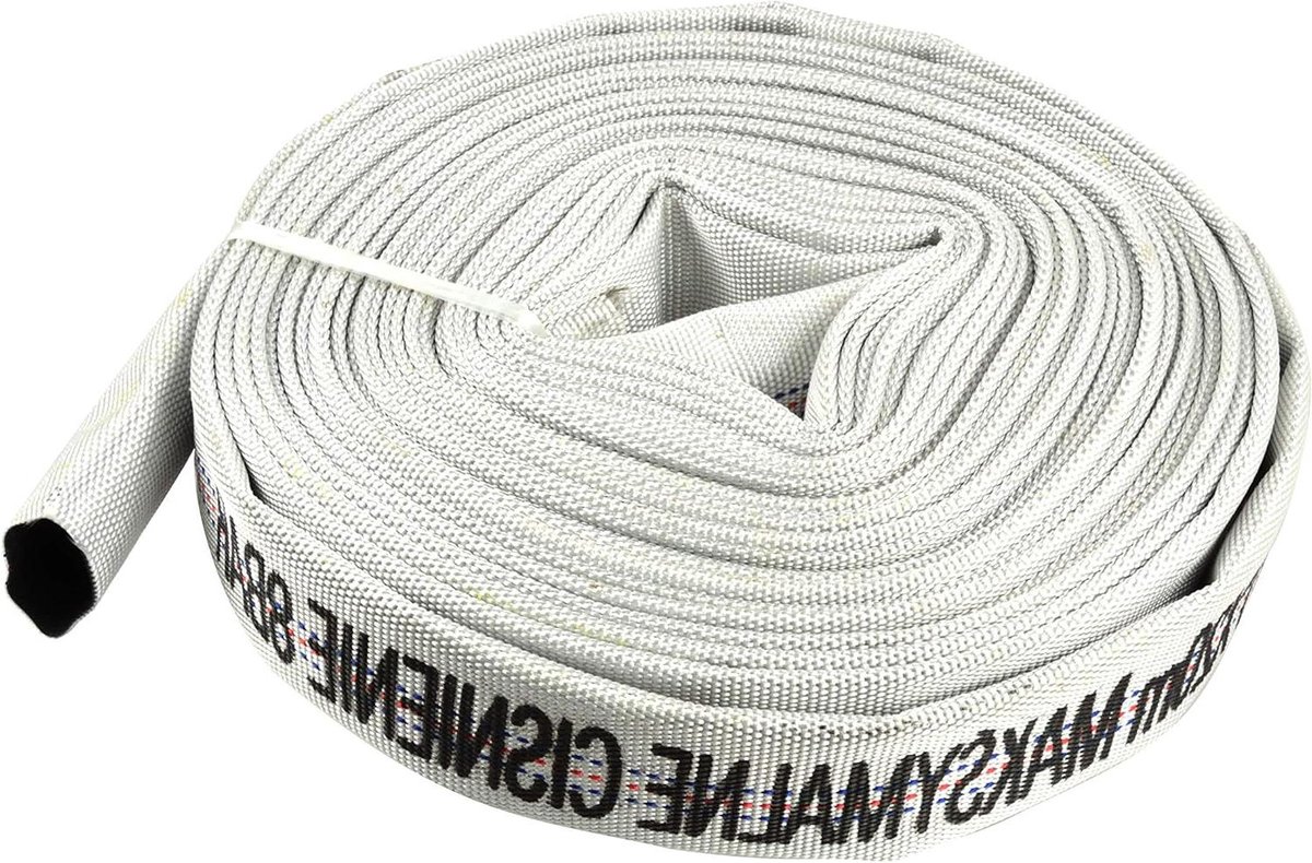 Industriële Slang - Bouw Waterslang - Water Transport - Platte Opslag - 20 Meter 1 Inch - Zwart