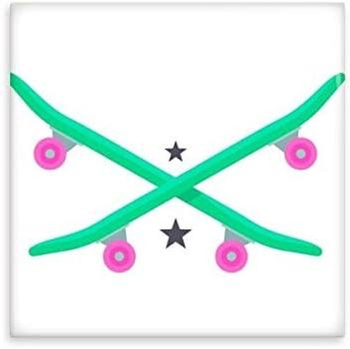 Keramische Tegels - Wanddecoratie Tegel - Badkamer Keuken - Handgemaakt Proces - 198 x 198 cm - Roze Groen Zwart
