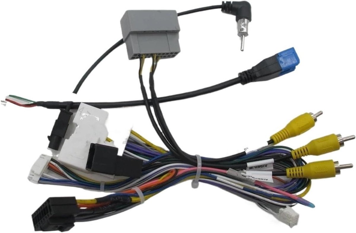 Autoradio Kabelboom Adapter - Stereo Kabelset Decoder - Dashboard Installatie - Canbus Doos Inclusief - 16Pin - Zwart