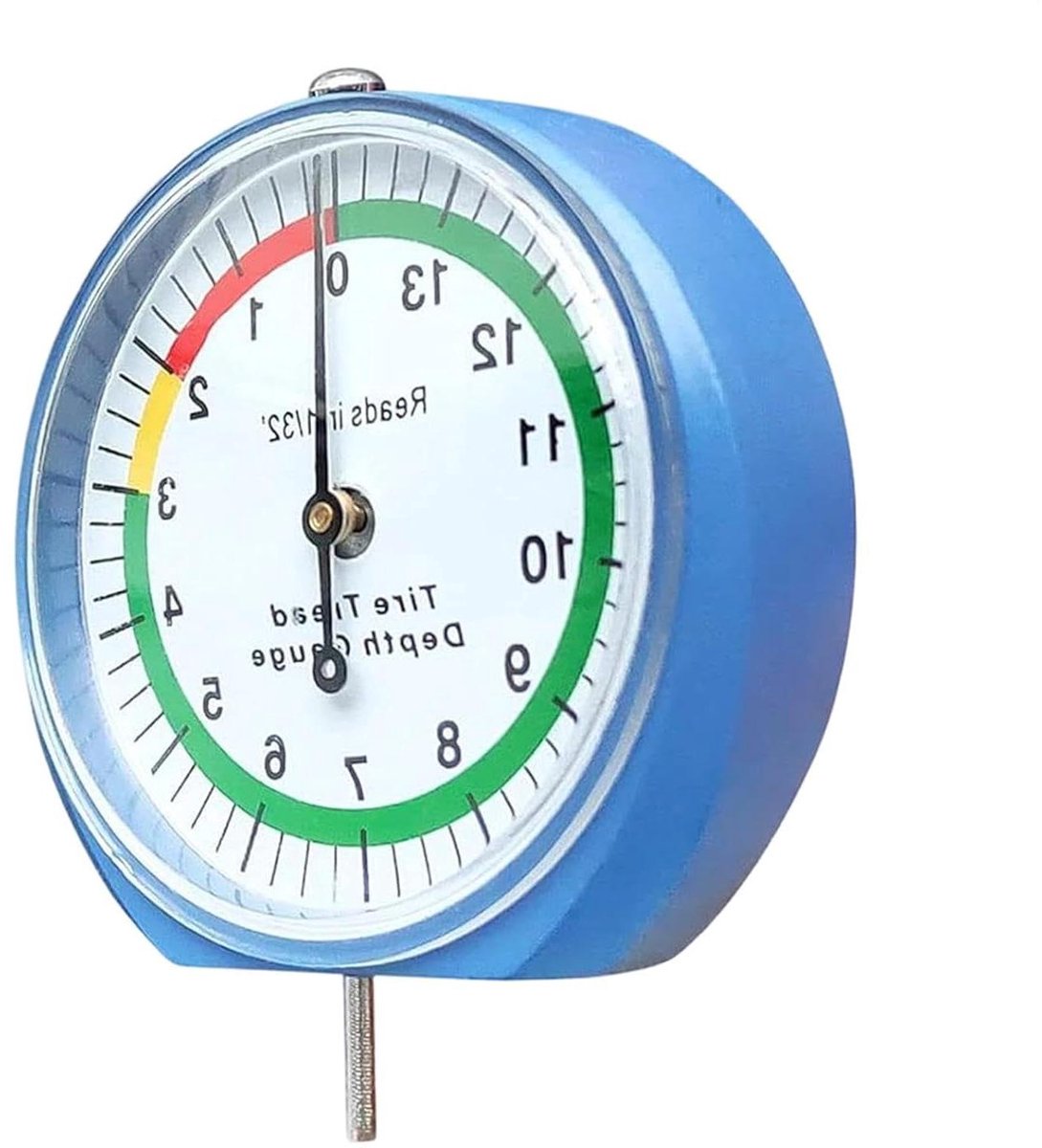 Profieldieptemeter - Bandenslijtage meter - Bandenspanning controleren - Nauwkeurige metingen - 08 mm - Zilver