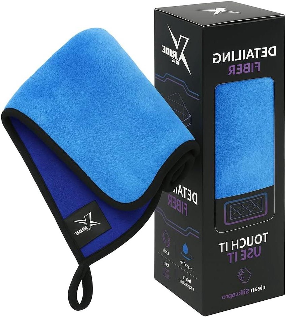 Microvezeldoek Motoronderhoud - Reinigingsdoek Auto - Detailing en Drogen - Hoge Absorptie 850 g/m2 - 40 x 40 cm - Blauw