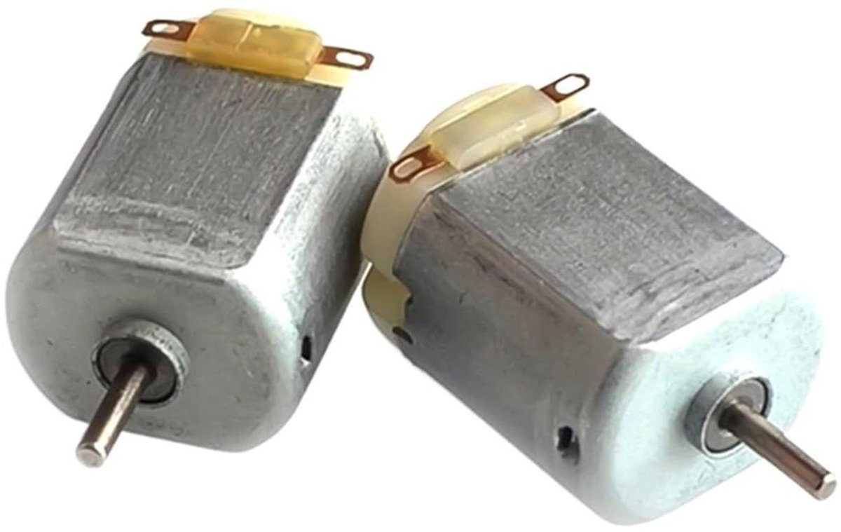 Kleine Motor - DC Motor - Hobby Projecten - Miniatuur Formaat - 3V 0.2A - Zilverkleurig