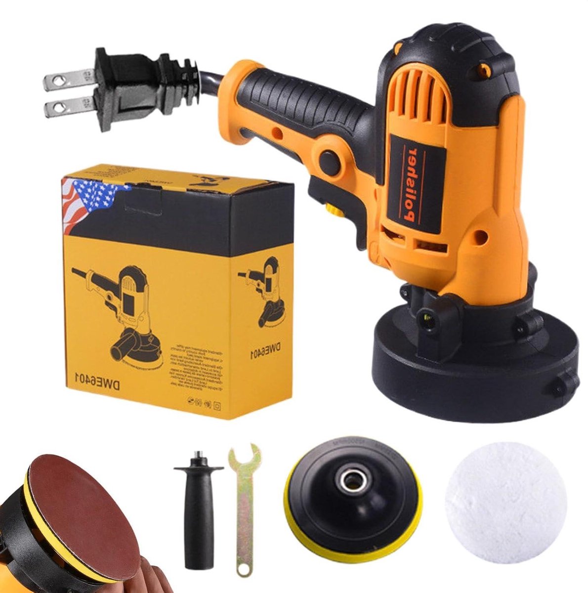 Polijstmachine - Auto Polijstmachine - Auto Polijsten - Robuuste Structuur - 125 mm schijfdiameter - Niet gespecificeerd