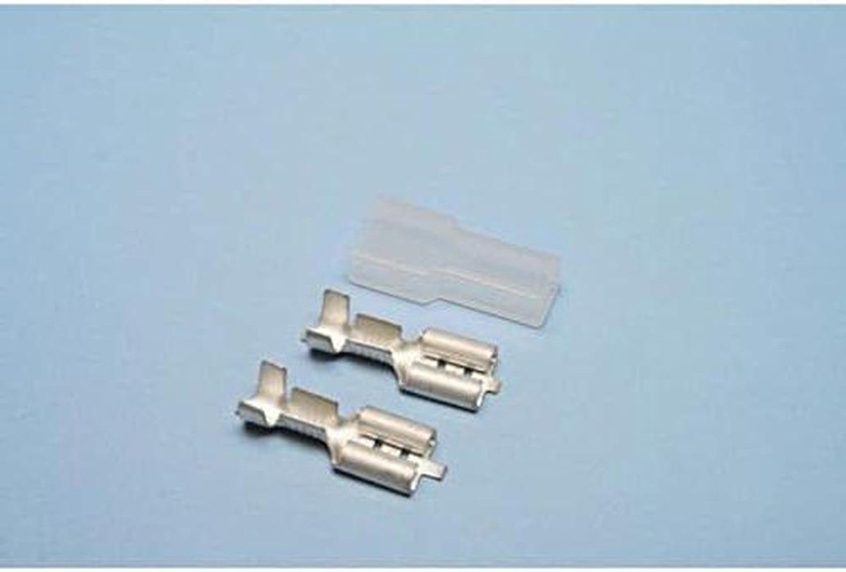 Platte Stekkerbus - Faston Bus - Kabel Aansluiten - Met Isolatiehuls - 63 mm - Zwart