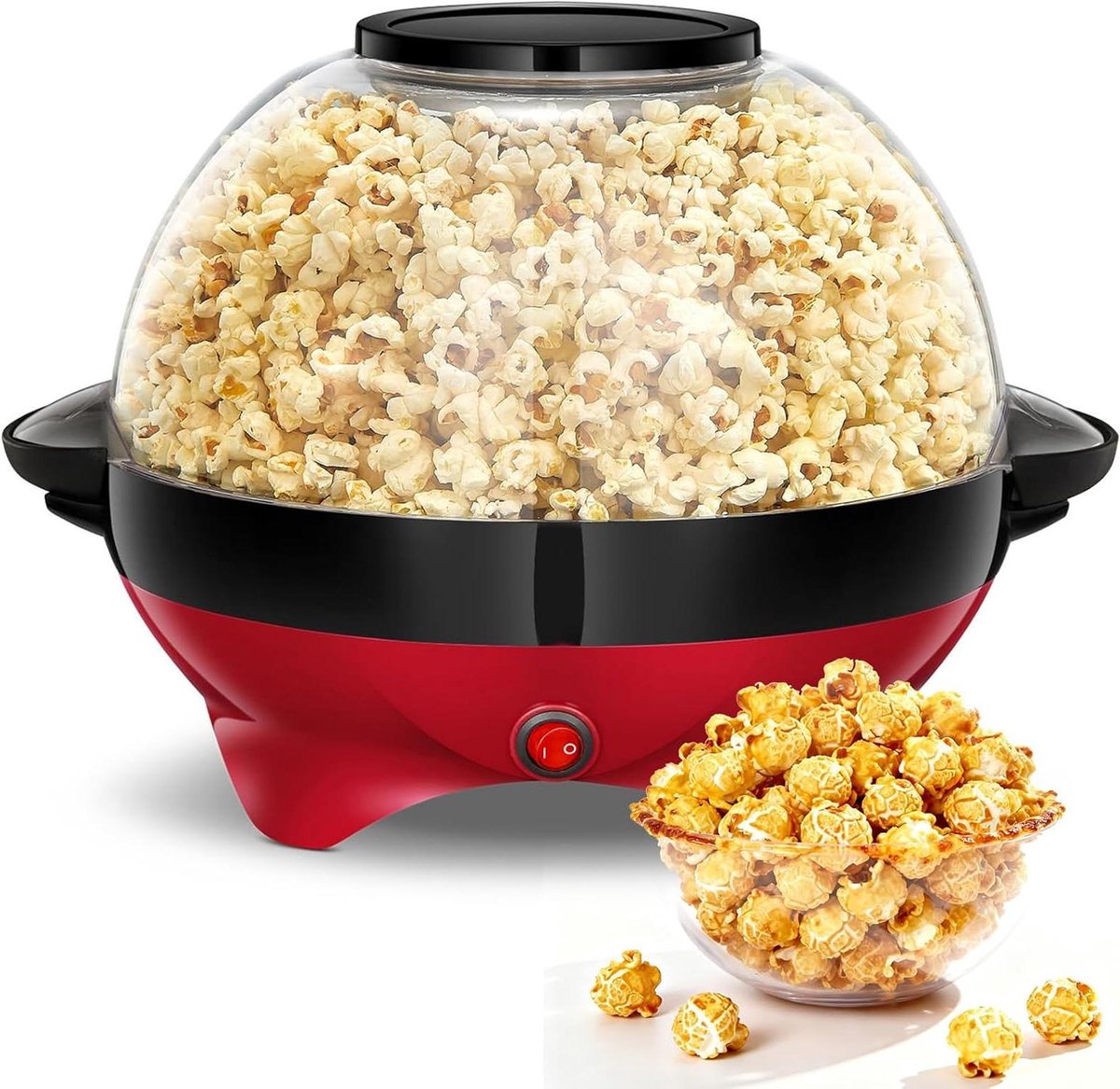 Popcornmachine - Snackmaker - Filmavond thuis - Snelle bereiding - 5 liter - Rood