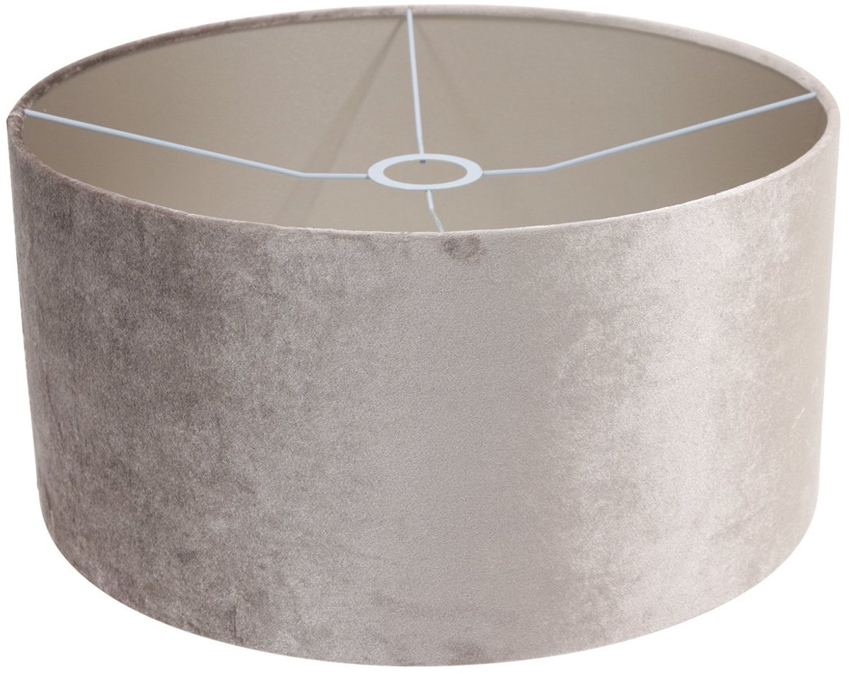 Lampenkap K1068GS Grijs/Taupe Velours ⌀40cm Textiel met E27 support - Steinhauer Modern