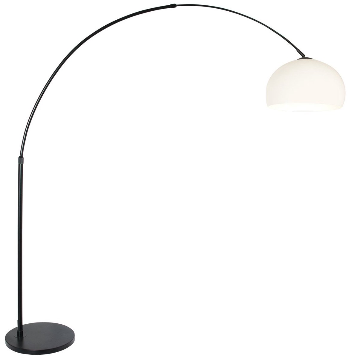 Steinhauer Vloerlamp Sparkled Light 9831 Zwart Kap Kunststof Wit