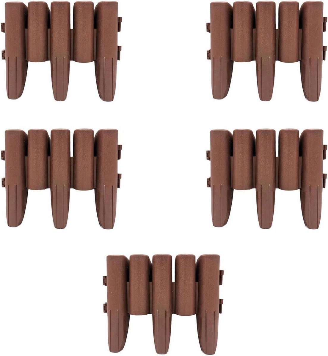 Tuinrand Afscheiding - Decoratieve Strip - Buitenruimte Verfraaien - Tijdbesparende Montage - 5 Stuks - Zwart