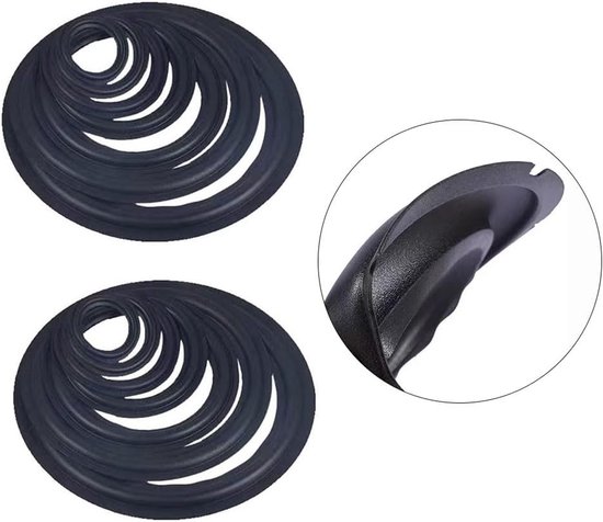 Speaker Foam Reparatie - Woofer Randen - Luidspreker Herstel - Flexibel Rubber Materiaal - 12 Inch - Zwart van Merkloos — afbeelding 4