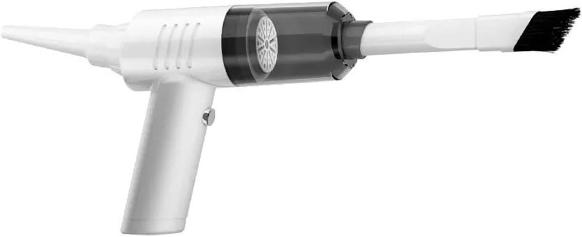 Handstofzuiger Mini - Draadloze Zuiger - Auto Interieur Reinigen - Twee Zuigkracht Niveaus - 500 Gram - Wit
