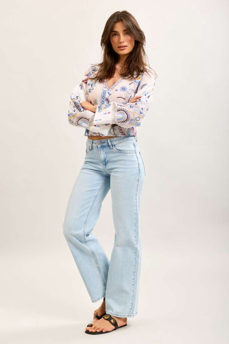 Toxik3 - broek lichtblauw straight fit