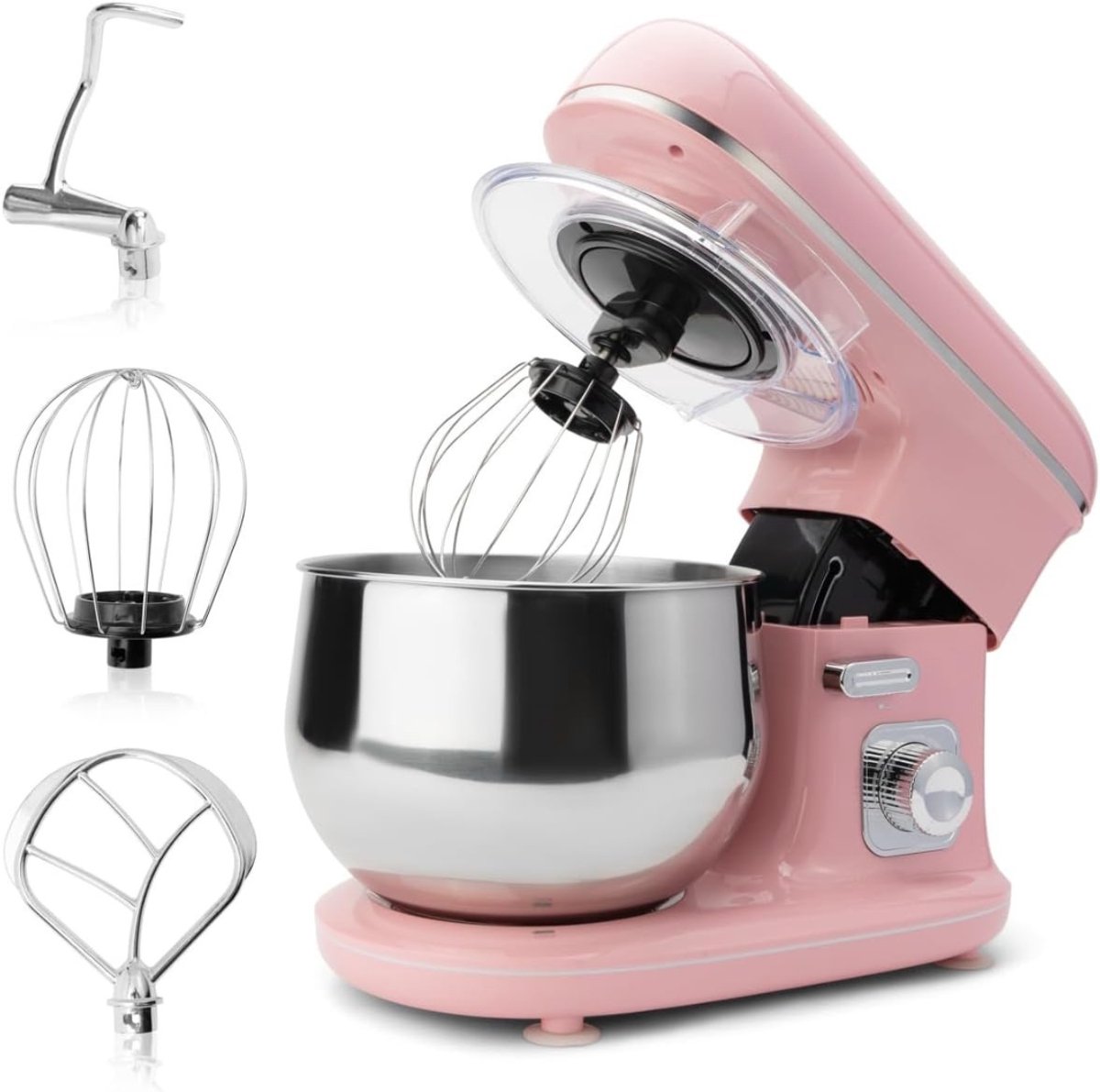 AHD® Mixer met mengkom - Mixer - Mixer met mengkom keukenmachine - Roze - 21cm x 35cm x 32cm; 4.5kg