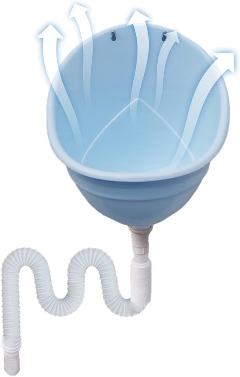 Buitenurinoir - Draagbaar toilet - Hygiënisch buiten - Waterloos ontwerp - 150 cm afvoerpijp - Blauw