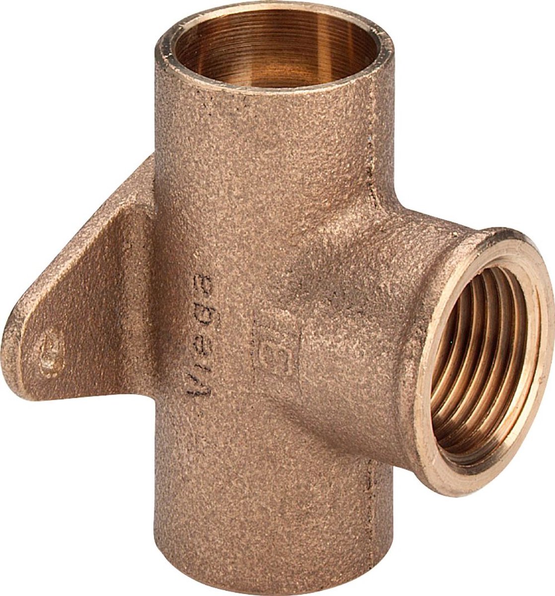 Viega Wandschijf-T-stuk, d1 18, Rp 1/2, d2 18 roodkoper Model 94490G, 138127