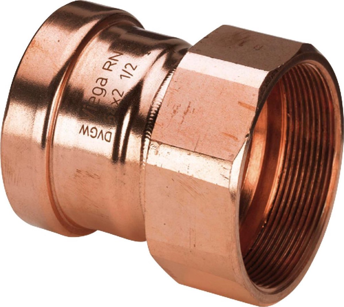 Viega Profipress XL-overgangsstuk, d 64,0mm, Rp 21/2 koper Model 2412XL, 577667