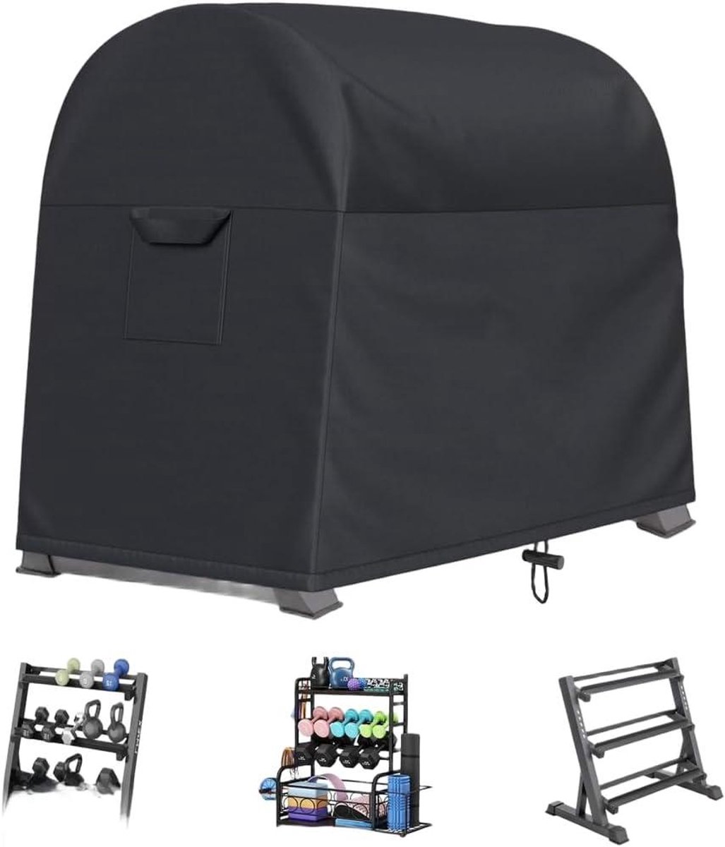 Halterrekhoes Waterdicht - Fitness Apparatuur Beschermer - Apparatuur Beschermen - Versterkte Scheurvastheid - 102x63.5x89 cm - Zwart
