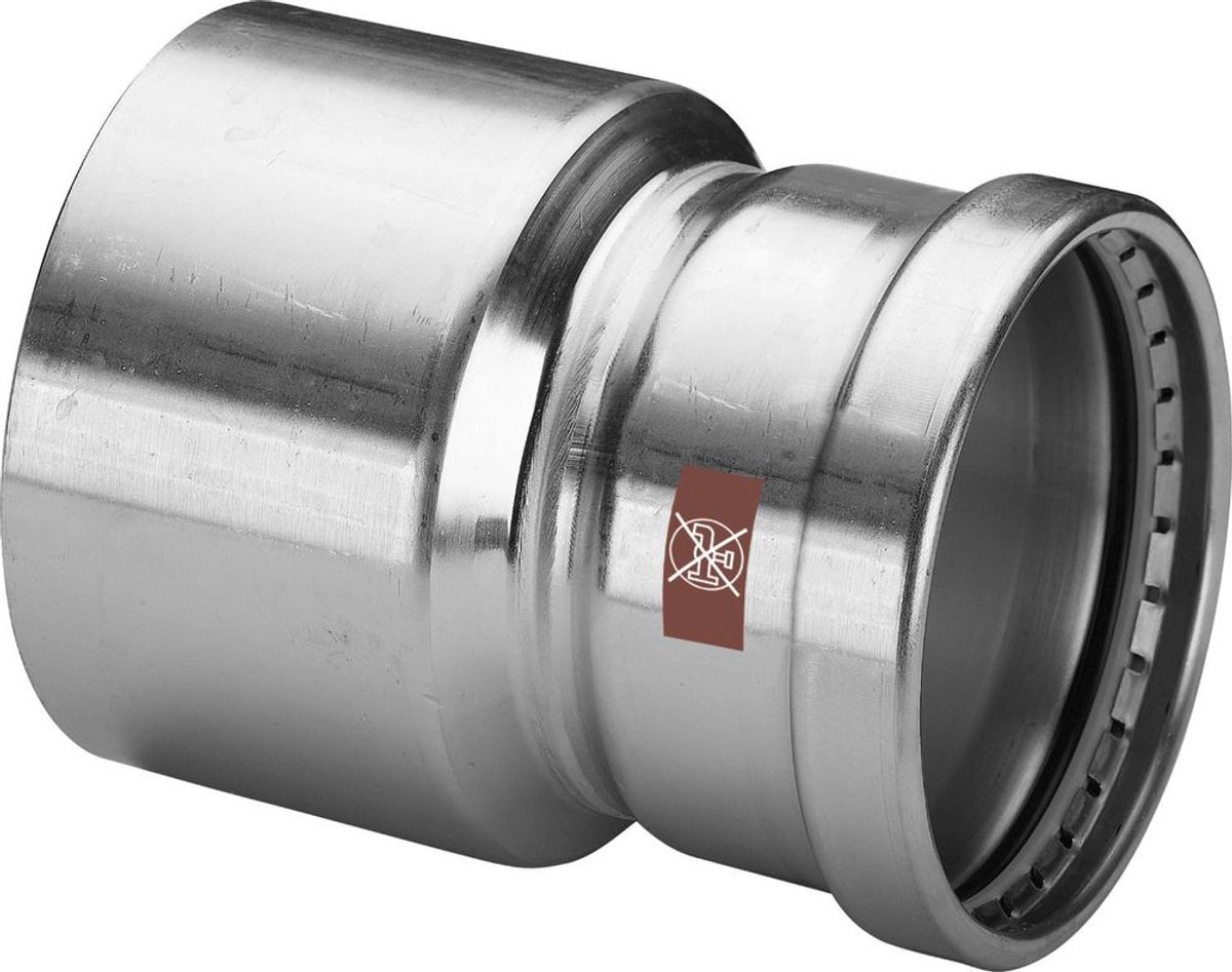 Viega Temponox XL-verloopstuk, d1 88,9, d2 76,1 roestvast staal Model 1715.1XL, 809577