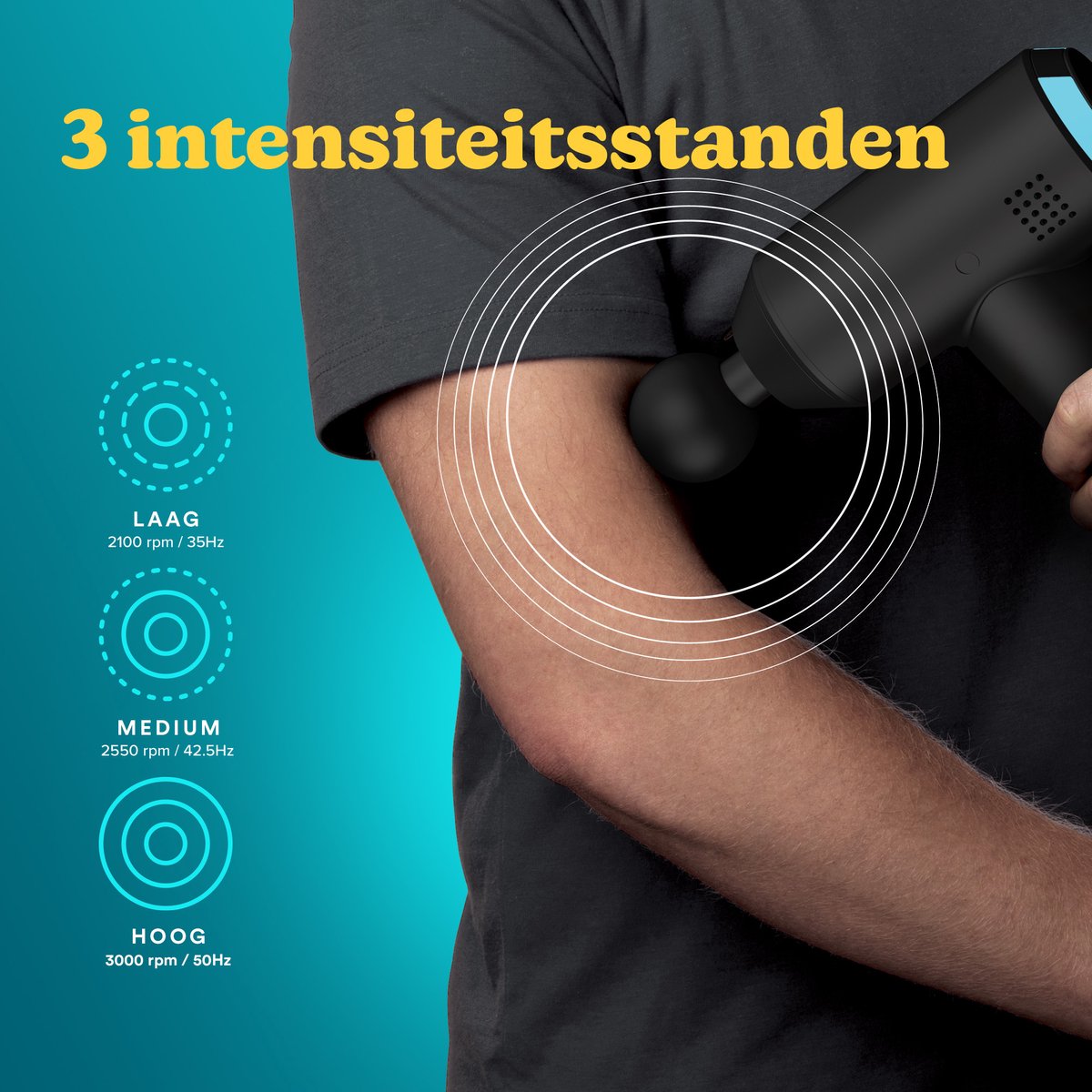 HoMedics PGM200 Draadloze Massage Gun Lichtgewicht Design - afbeelding 3