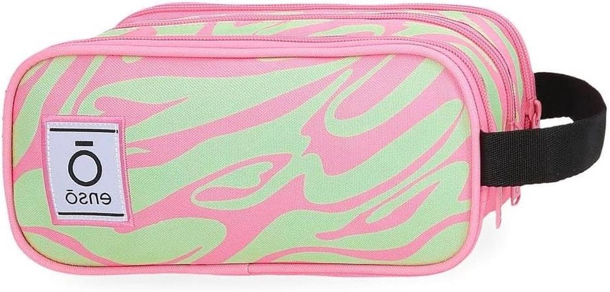Etui - Etui Drie Vakken - Schoolbenodigdheden Opbergen - Creatief Design - 22 x 10 x 9 cm - Multicolor