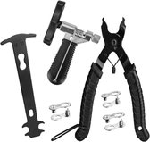 Fietsgereedschap met Fiets Kettingpons / Slijtagemeter / Kettingbreker - Fietsketting Gereedschap - Kettingtang - Quick Links - Voor Elk Type Ketting