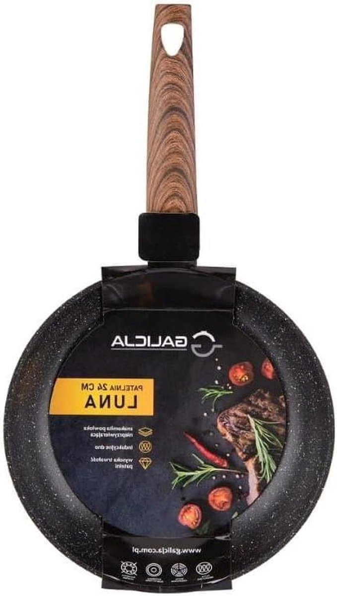 Koekenpan - Koekenpan - Dagelijks Koken - Antiaanbaklaag - 24 cm - Zwart