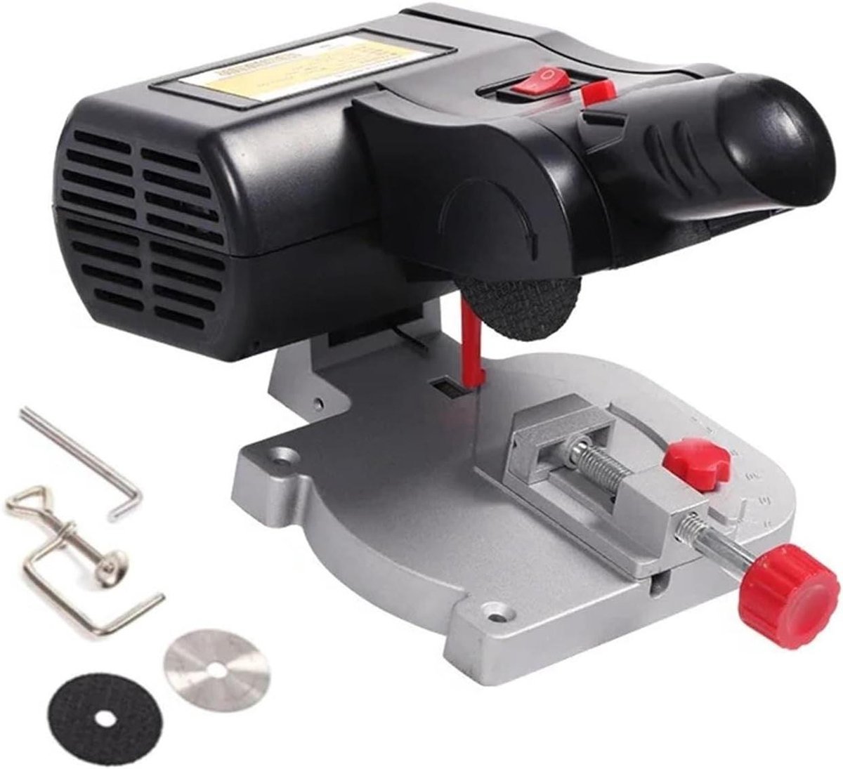 Mini Tafelzaag - Afkortzaag Hout - Hobby Klussen - Precisie Hoeksnedes - 50mm Blad - Zwart