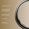 Gouden Oura Ring 5, de kleinste smart ring ter wereld, waterdicht en met 1 week batterij.