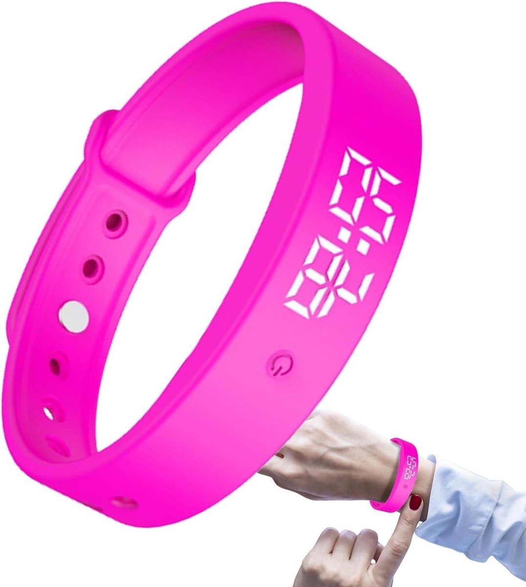 Stille wekkerarmband - Vibrerende timer - Dagelijkse routine - 3 discrete alarmen - Niet gespecificeerd - Roze